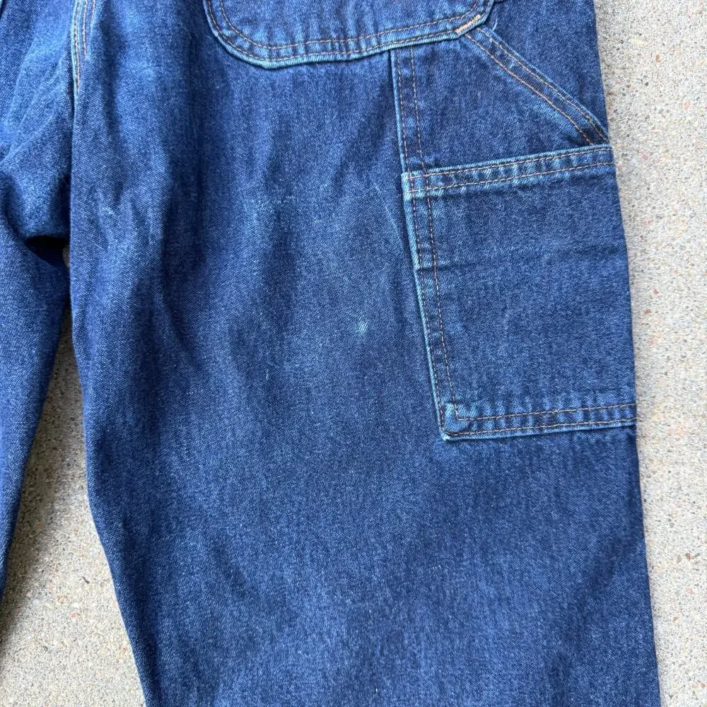 Carhartt 6x32 Womens Washed Denim Blue Jean Bib Overalls WR007 HDK - Picture 4 of 10